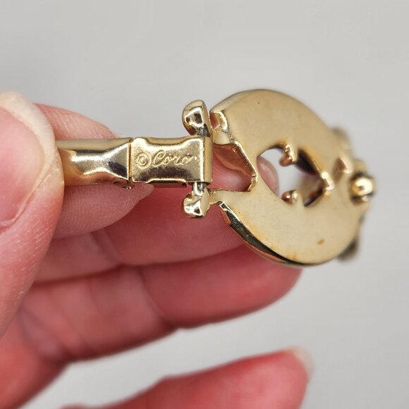 Coro Red Confetti Lucite Link Vintage Bracelet w/Fold Over Clasp - Picture 3 of 9